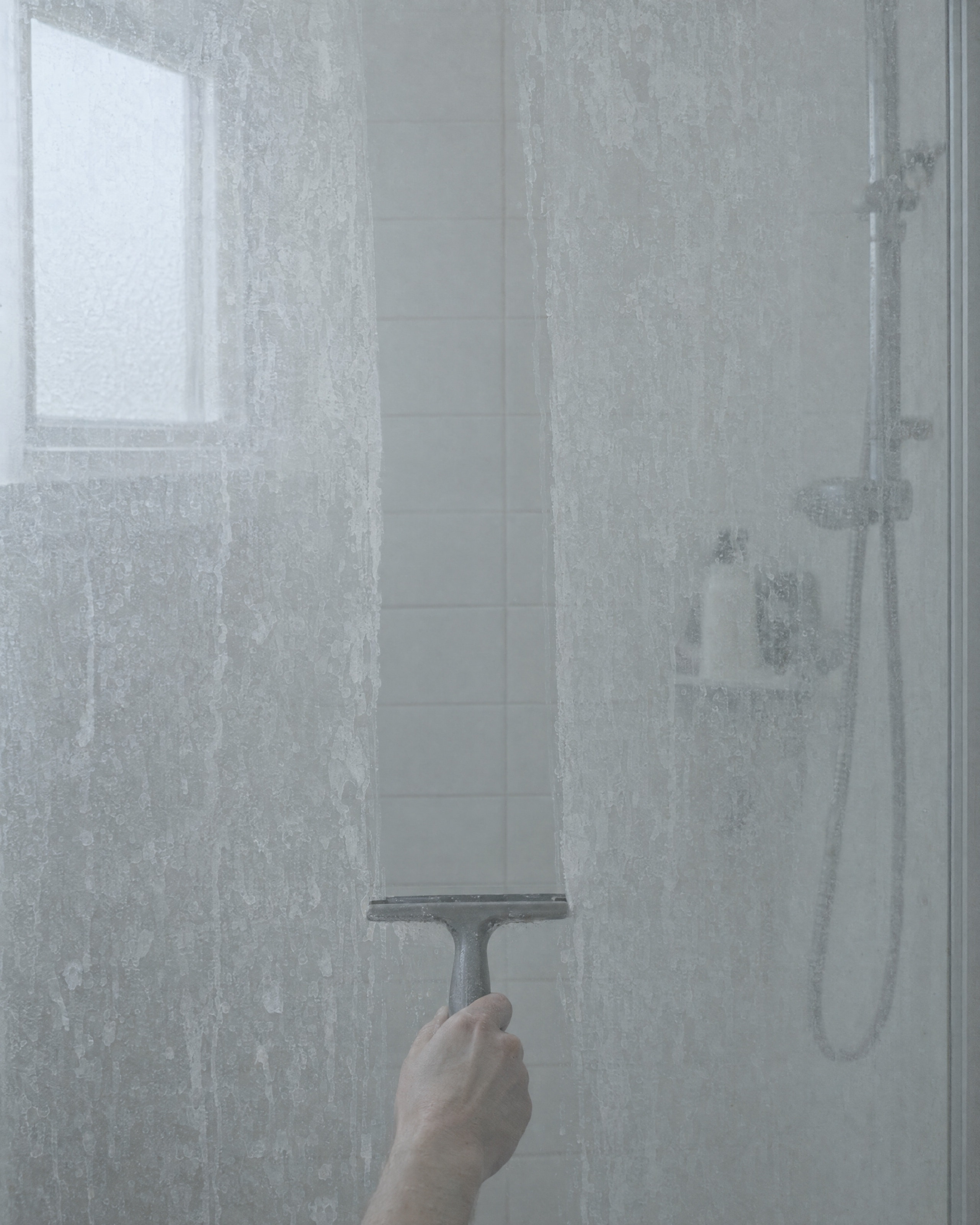 Clear glass in a shower with no mineral film